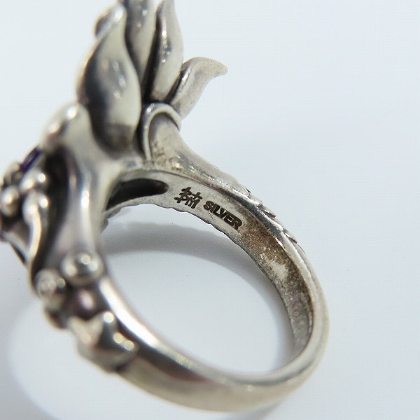 実際に弊社で買取させて頂いたBloody Mary/ブラッディマリー サマフェス限定 ルミネセンス リングｗ/アメジスト＆ホワイトトパーズ BMR901/13号の画像 6枚目