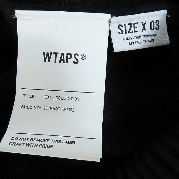 実際に弊社で買取させて頂いたWTAPS/ダブルタップス 23AW OBSVR SWEATER/クロスボーンニット/セーター 232MADT-KNM02/03の画像 2枚目
