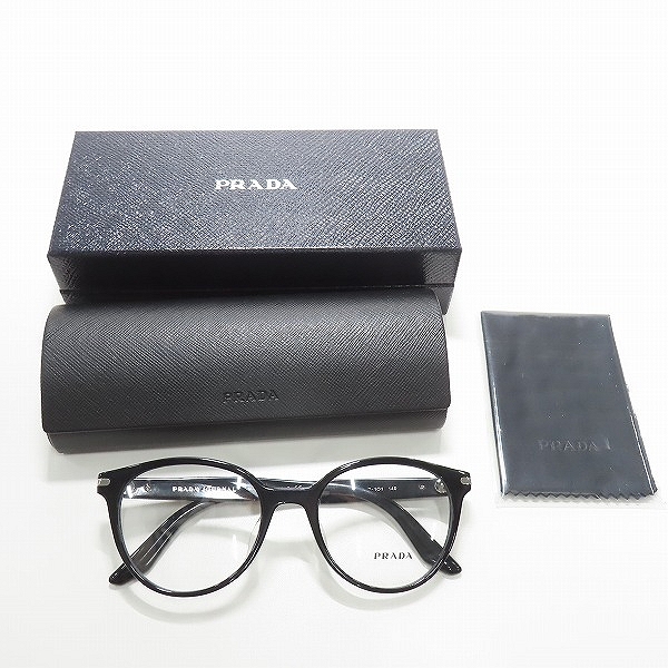 実際に弊社で買取させて頂いた(2)PRADA JOURNAL/プラダ ジャーナル メガネフレーム アイウェア VPR07T-F ブラックの画像 9枚目