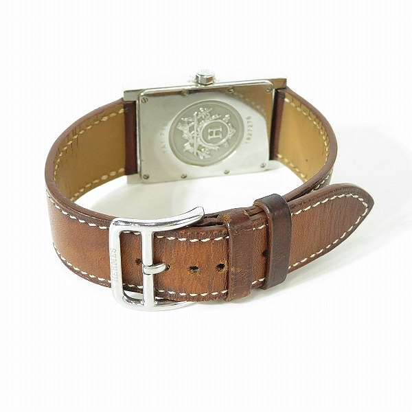 実際に弊社で買取させて頂いたHERMES/エルメス タンデム TA1.710 レザーベルト 腕時計【動作未確認】の画像 2枚目