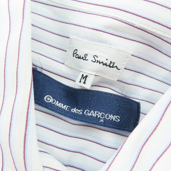 実際に弊社で買取させて頂いたPaul Smith×COMME des GARCONS/ポールスミス×コムデギャルソン ストライプシャツ/Mの画像 2枚目