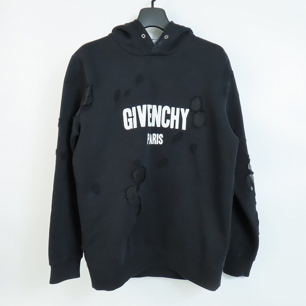 実際に弊社で買取させて頂いた【JPタグ】GIVENCHY/ジバンシイ 18SS Destroyed hoodie/デストロイ クラッシュ パーカー BM703A3Y0S/XS