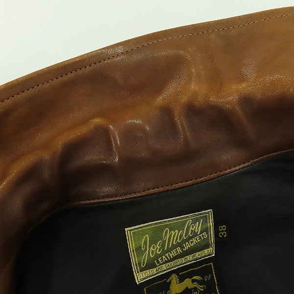 実際に弊社で買取させて頂いたThe REAL McCOYS/リアルマッコイズ HORSEHIDE/ホースハイド スポーツジャケット ブラウン/38の画像 5枚目