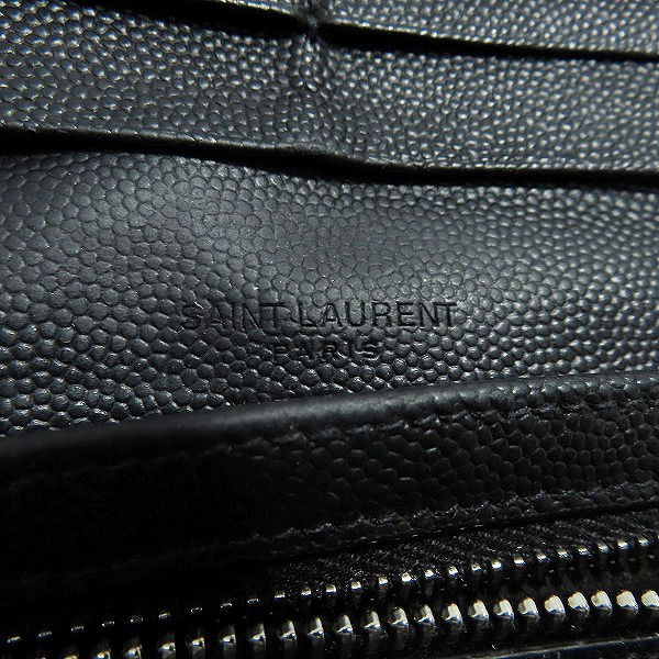 実際に弊社で買取させて頂いたSAINT LAURENT PARIS/サンローラン 二つ折り 長財布 ブラックの画像 4枚目