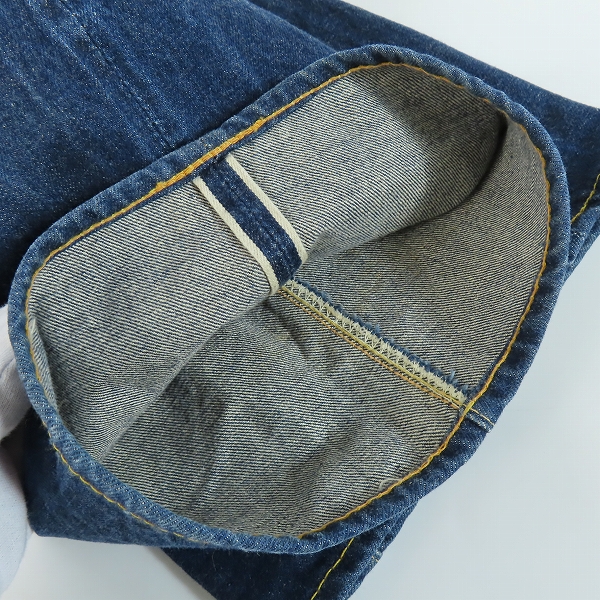 実際に弊社で買取させて頂いたLEVI'S/リーバイス 60s頃 ヴィンテージ 両面BIG E 均等V 刻印W/W50L34の画像 9枚目