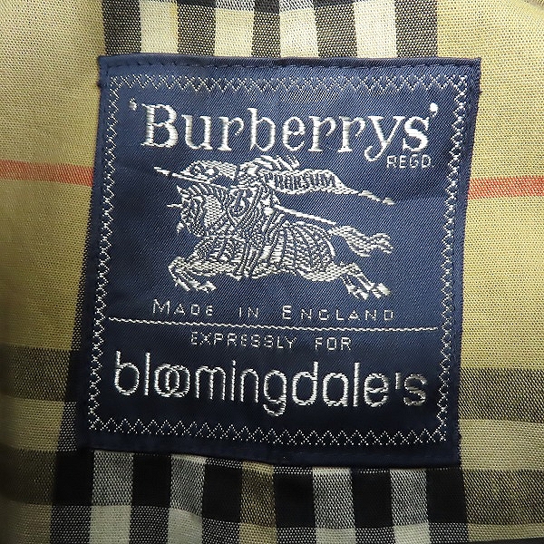 実際に弊社で買取させて頂いたburberry's/バーバリーズ  bloomingdale's 裏地チェック柄 トレンチコート 44の画像 2枚目