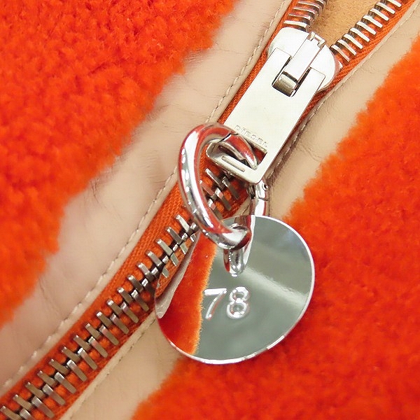 実際に弊社で買取させて頂いた【未使用】DIESEL/ディーゼル ALTERNATIVE ENERGY モコモコジップパーカー ラムレザージャケット/Lの画像 7枚目