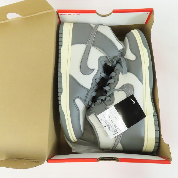 実際に弊社で買取させて頂いた【未使用】NIKE/ナイキ DUNK HI RETRO SE VNTG/ダンク ハイ レトロ スペシャルエディション ヴィンテージ DM0582-001/27.5の画像 8枚目