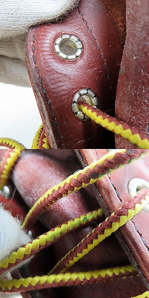 実際に弊社で買取させて頂いたREDWING/レッドウィング プレーントゥブーツ 茶 9105 /US9の画像 8枚目