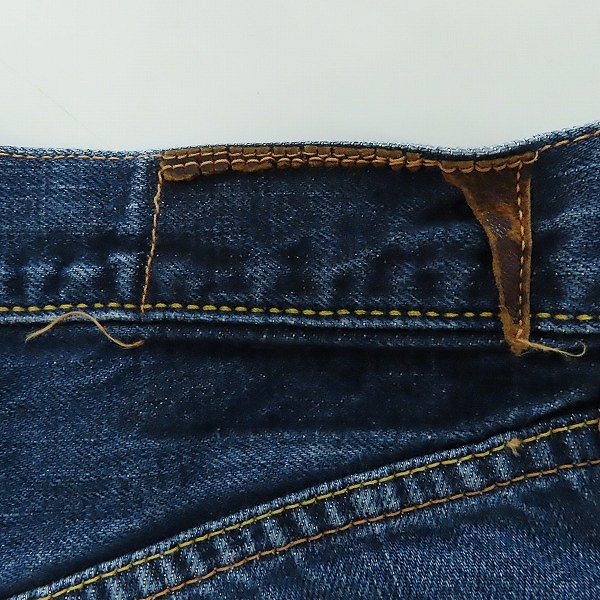 実際に弊社で買取させて頂いたEVISU/エヴィス No.2 みかん耳 オレンジ カモメ デニムパンツ/ジーンズ 30×38の画像 6枚目