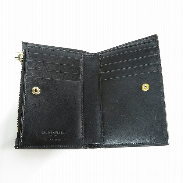 実際に弊社で買取させて頂いたSAINT LAURENT PARIS/サン ローラン パリ 二つ折り財布 ウォレット の画像 4枚目
