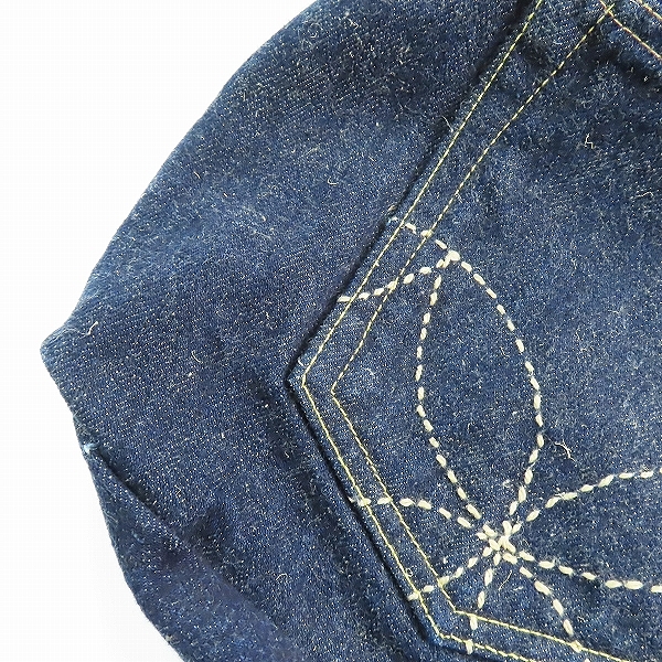 実際に弊社で買取させて頂いたSUGAR CANE/シュガーケーン 沖縄砂糖黍 デニム 2WAY ショルダー トートバッグの画像 8枚目