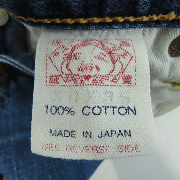 実際に弊社で買取させて頂いたEVISU/エヴィス No.2 みかん耳 オレンジ カモメ デニムパンツ/ジーンズ 30×38の画像 3枚目