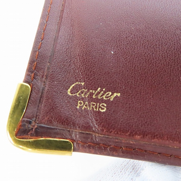 実際に弊社で買取させて頂いたCartier/カルティエ マストライン レザー 二つ折り 財布/ウォレットの画像 5枚目