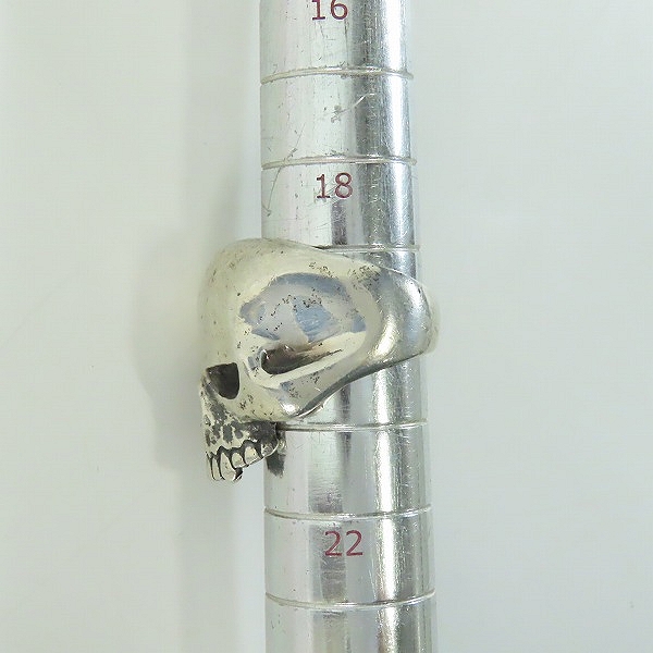 実際に弊社で買取させて頂いた【ギャラ付き】CRAZY PIG/クレイジーピッグ ラージ エビル スカルリング 20号の画像 6枚目