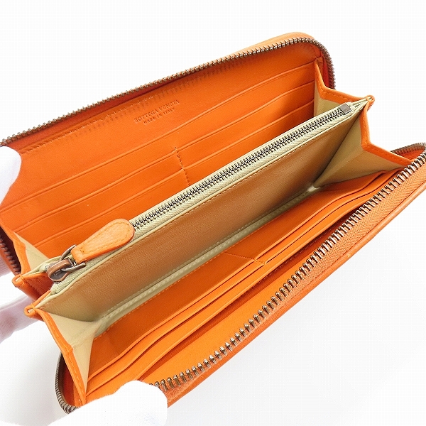 実際に弊社で買取させて頂いたBOTTEGA VENETA/ボッテガヴェネタ イントレチャート/イントレ ラウンドジップ ロングウォレット/長財布の画像 3枚目