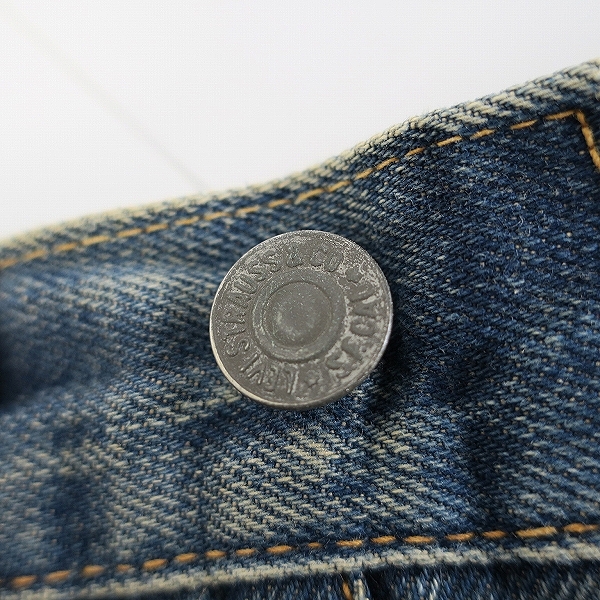 実際に弊社で買取させて頂いたLEVI'S/リーバイス 1937年 501XX 復刻 片面BIG E 均等V ボタンフライ フラットボタン デニムパンツ 37501/W32の画像 4枚目