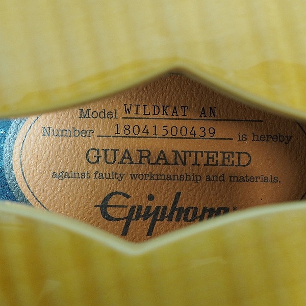 実際に弊社で買取させて頂いた★Epiphone/エピフォン  WILDKAT AN 2ND/ワイルドキャット セミアコ Bigsby搭載 エレキギター ハードケース付の画像 4枚目