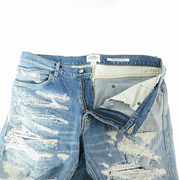 実際に弊社で買取させて頂いたCRIMIE/クライミー BORN FREE SUPER CLASH DENIM JEANS ダメージ加工 デニムパンツ/インディゴ/CR1-02A1-PL05 /30の画像 6枚目