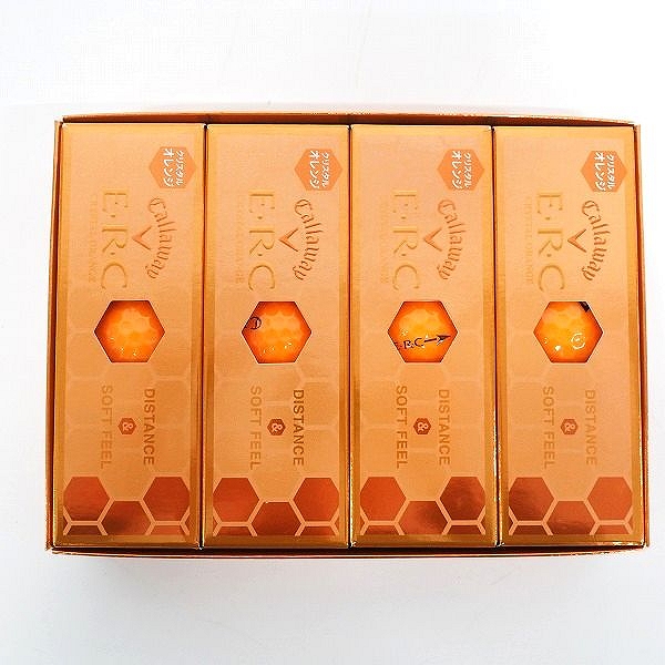 実際に弊社で買取させて頂いた【未使用】Callaway/キャロウェイ E・R・C ゴルフボール クリスタルオレンジ 1ダース