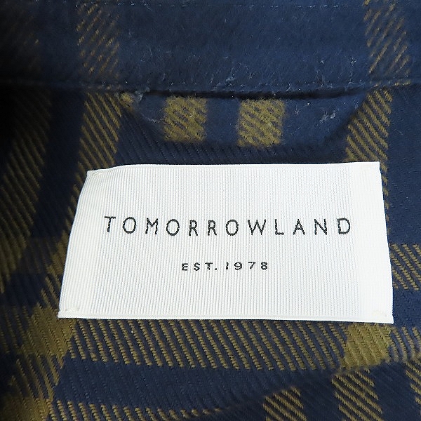 実際に弊社で買取させて頂いたTOMORROWLAND/トゥモローランド  チェック柄 チェスターコート /XLの画像 3枚目