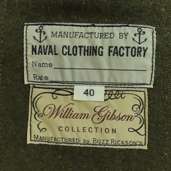 実際に弊社で買取させて頂いたBUZZ RICKSON'S/バズリクソンズ ウィリアム ギブソンコレクション レザーPコート BR80525/40の画像 2枚目
