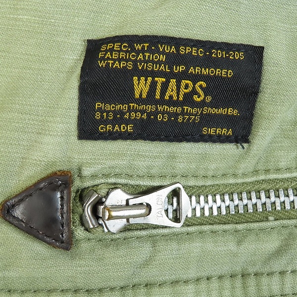 実際に弊社で買取させて頂いたWTAPS/ダブルタップス 12AW M-65 裏地レオパード ミリタリー ジャケット 122GWDT-JKM03/1の画像 6枚目