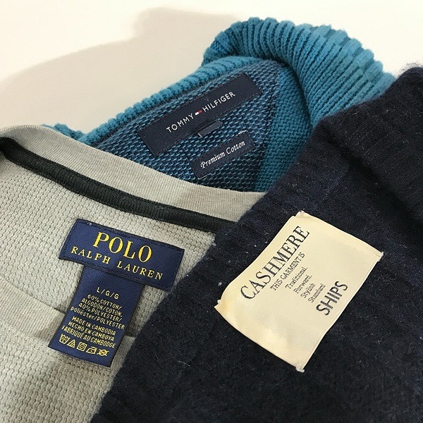実際に弊社で買取させて頂いた【おまとめ】トミーヒルフィガー/ポロラルフローレン/シップス 他 ニット/カットソー/カーディガン 等