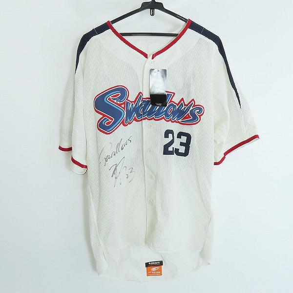 実際に弊社で買取させて頂いたデサント×ビームス 東京ヤクルトスワローズ 2006 ホーム レプリカユニフォーム #23青木 DYS-0601/FREE