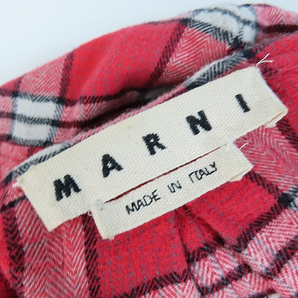 実際に弊社で買取させて頂いたMARNI/マルニ 19AW プルオーバーネルシャツ JPMU0004A0/48の画像 2枚目