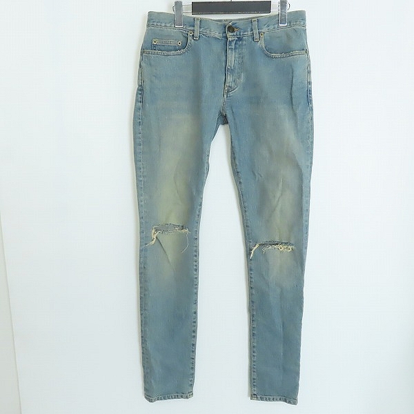 実際に弊社で買取させて頂いたSAINT LAURENT PARIS/サンローランパリ 15SS ニークラッシュデニムパンツ 399086/30