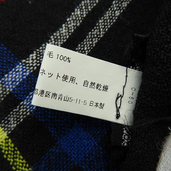 実際に弊社で買取させて頂いたtricot COMMEdesGARCONS/トリココムデギャルソン ウール チェック柄 ストール TB-K403の画像 2枚目