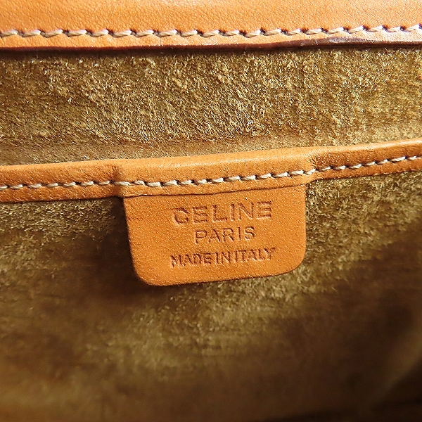 実際に弊社で買取させて頂いたCELINE/セリーヌ オールド ショルダーバッグ マカダム柄 ガンチーニ金具の画像 5枚目