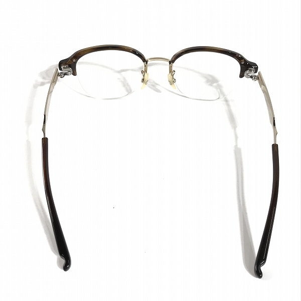 実際に弊社で買取させて頂いた999.9/フォーナインズ メガネフレーム アイウェア ハーフリム ボストン型 TITANIUM チタン M-41の画像 3枚目