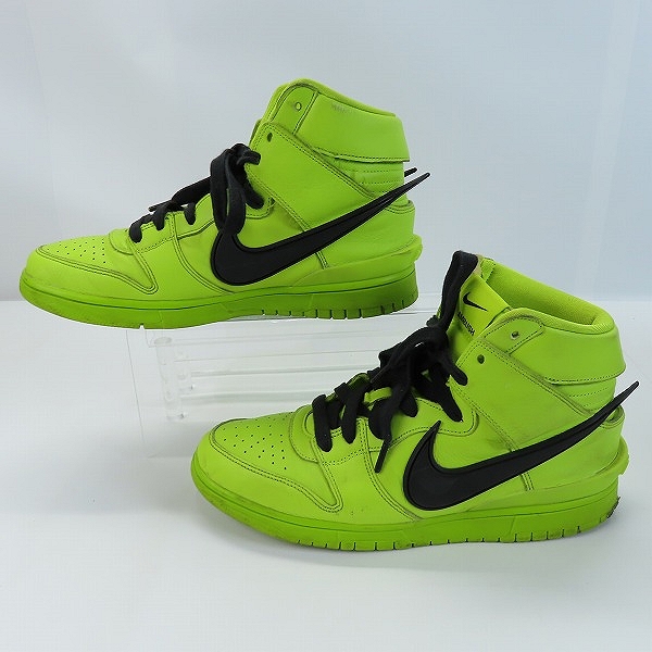 実際に弊社で買取させて頂いたNIKE×AMBUSH/ナイキ×アンブッシュ DUNK HIGH FLASH LIME/ダンク ハイ フラッシュ ライム CU7544-300/28の画像 3枚目