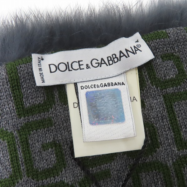 実際に弊社で買取させて頂いた【未使用】DOLCE&GABBANA/ドルチェ&ガッバーナ ロゴ ファー スカーフ マフラーの画像 3枚目