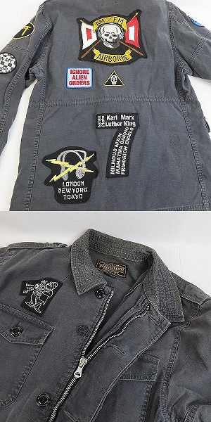 実際に弊社で買取させて頂いたNEIGHBORHOOD/ネイバーフッド M-65 フィールドジャケット/ワッペン ミリタリージャケット 101GRNH-JKM01/Lの画像 5枚目
