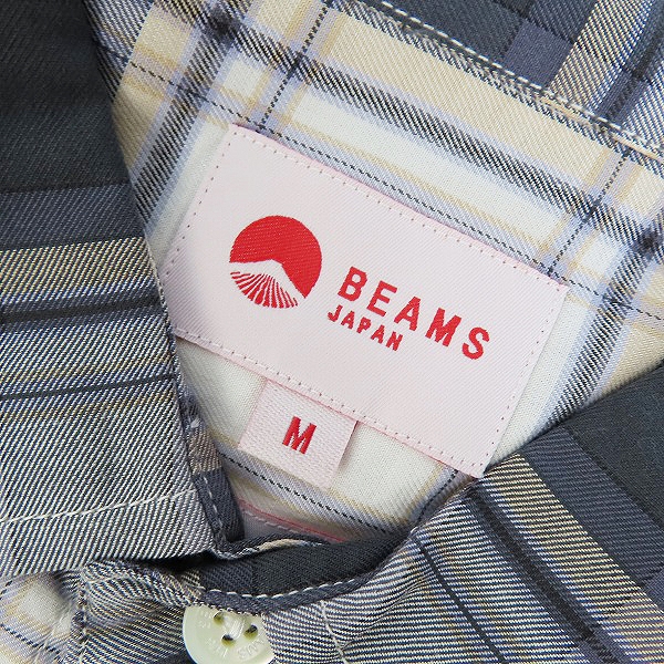 実際に弊社で買取させて頂いたBEAMS JAPAN/ビームスジャパン チェック柄 半袖ボタンシャツ/Mの画像 2枚目