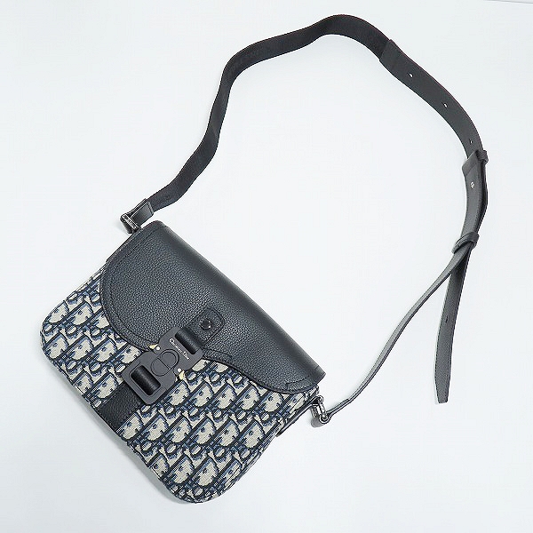 実際に弊社で買取させて頂いた【証明書付き】DIOR/ディオール  レザー切り替えオブリークショルダーバッグ 1ADPO049YKSの画像 6枚目