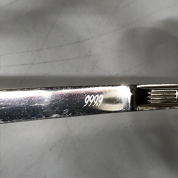 実際に弊社で買取させて頂いた999.9/フォーナインズ メガネフレーム アイウェア ハーフリム ボストン型 TITANIUM チタン M-41の画像 7枚目