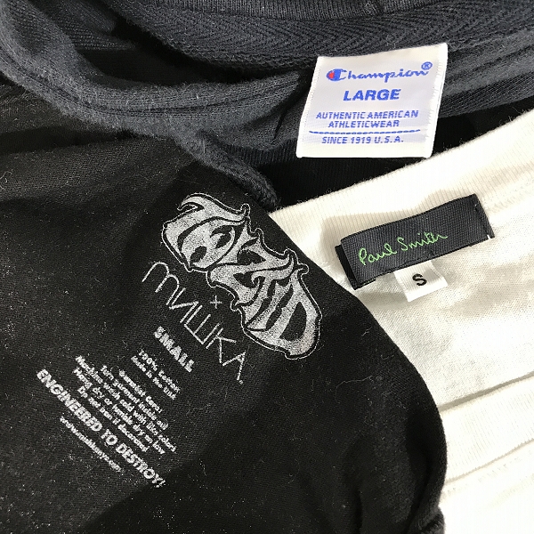 実際に弊社で買取させて頂いた【おまとめ】ミシカ/チャンピオン/ポールスミス 他 パーカー/カットソー
