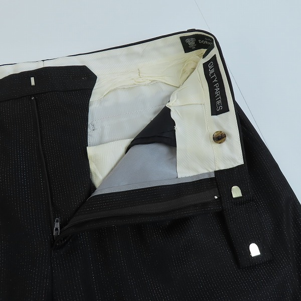 実際に弊社で買取させて頂いたWACKOMARIA × DORMEUIL/ワコマリア × ドーメル STRIPED PLEATED TROUSERS/XLの画像 4枚目