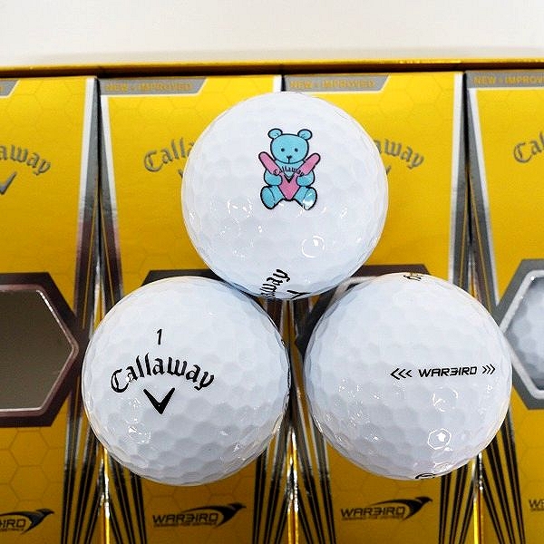 実際に弊社で買取させて頂いた【未使用/オウンネーム含】Callaway/キャロウェイ WARBIRD・Advisor/アドバイザー XD ゴルフボール  計2ダースの画像 1枚目