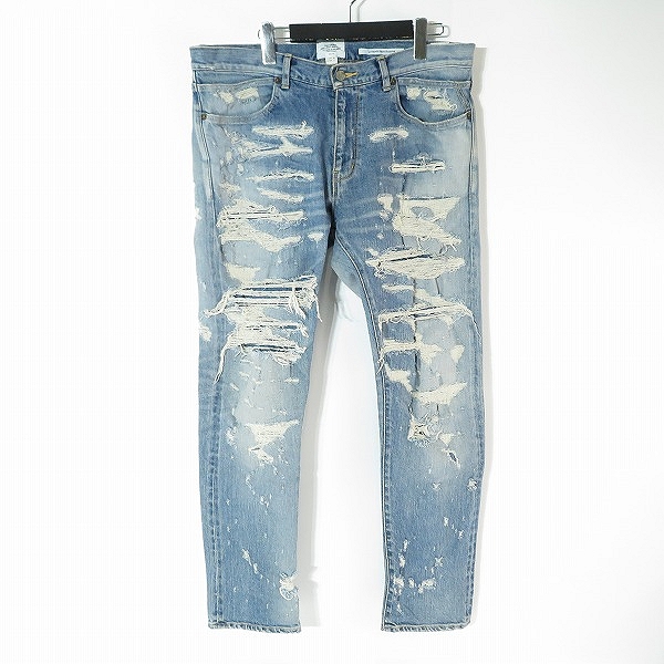 実際に弊社で買取させて頂いたCRIMIE/クライミー BORN FREE SUPER CLASH DENIM JEANS ダメージ加工 デニムパンツ/インディゴ/CR1-02A1-PL05 /30