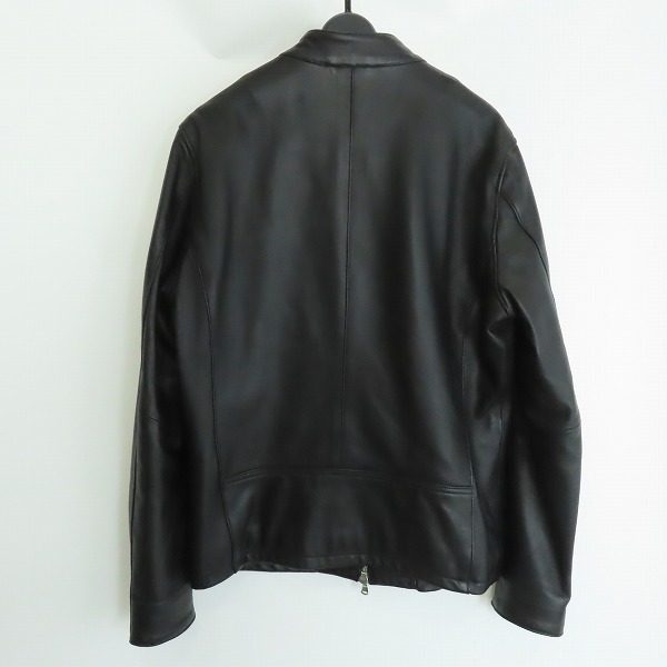 実際に弊社で買取させて頂いたnano universe/ナノユニバース 羊革/シープレザー シングル ライダースジャケット NUC11LOW001SH Mの画像 1枚目