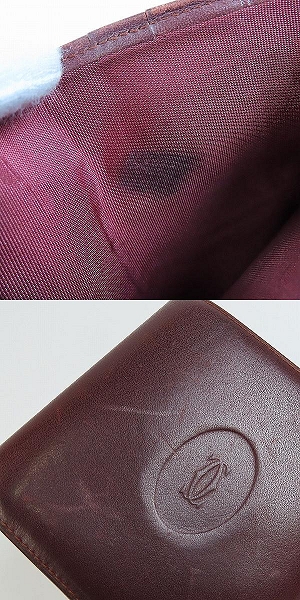 実際に弊社で買取させて頂いたCartier/カルティエ マストライン レザー 二つ折り 財布/ウォレットの画像 9枚目