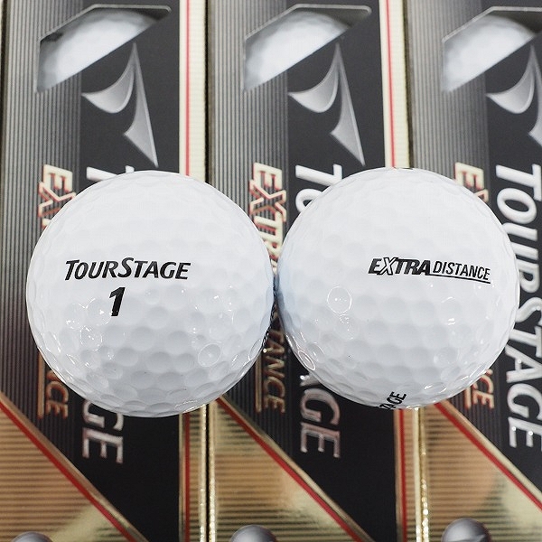 実際に弊社で買取させて頂いた【未使用】BRIDGESTONE/ブリヂストン TOURSTAGE/ツアーステージ EXTRA DISTANCE ゴルフボール 2色 計2ダースの画像 1枚目