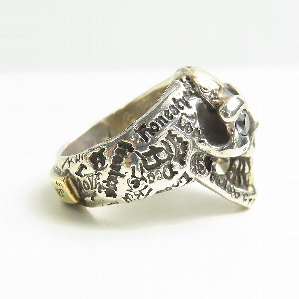 実際に弊社で買取させて頂いたBWL/BILL WALL LEATHER/ビルウォールレザー GRAFFITI MASTER SKULL RING/17号の画像 4枚目