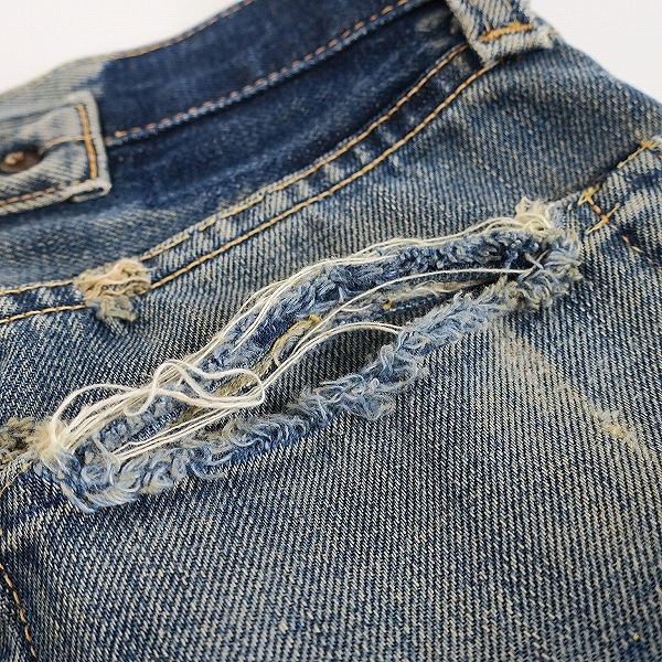 実際に弊社で買取させて頂いたLEVI'S/リーバイス 1937年 501XX 復刻 片面BIG E 均等V ボタンフライ フラットボタン デニムパンツ 37501/W32の画像 7枚目