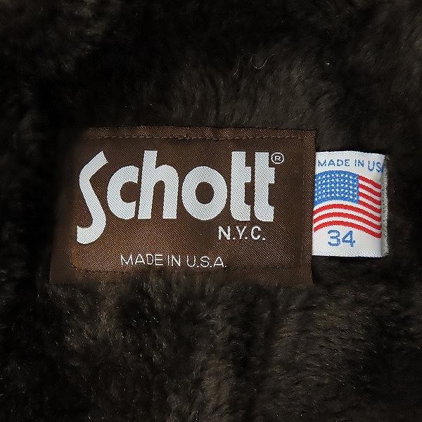 実際に弊社で買取させて頂いたSchott/ショット シングルレザー ライダースジャケット 34の画像 2枚目